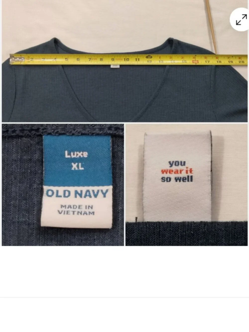 OLD NAVY Luxe T-shirt Tee Top 7004E2M - Picture 5 of 8